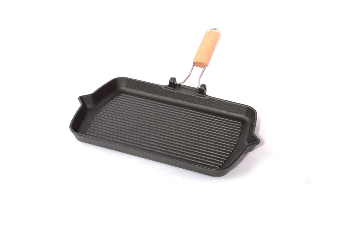 Seyyar Saplı Grill Tava